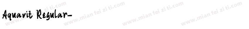 Aquavit Regular字体转换